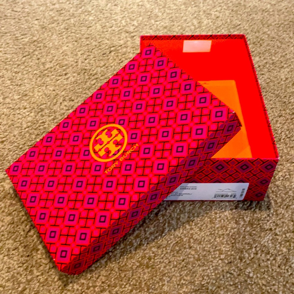 Empty Tory Burch shoebox